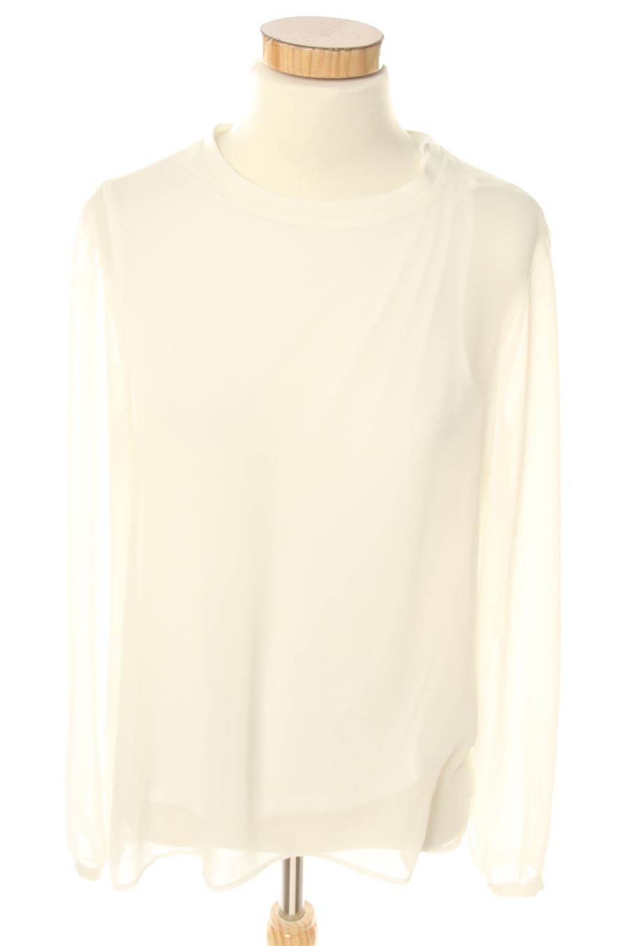 Blouse à manches longues Zara de la taille S, de couleur blanc