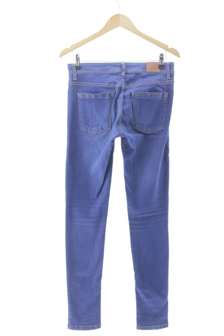 Jeans Okeysi de la taille 38, de couleur bleu de denim