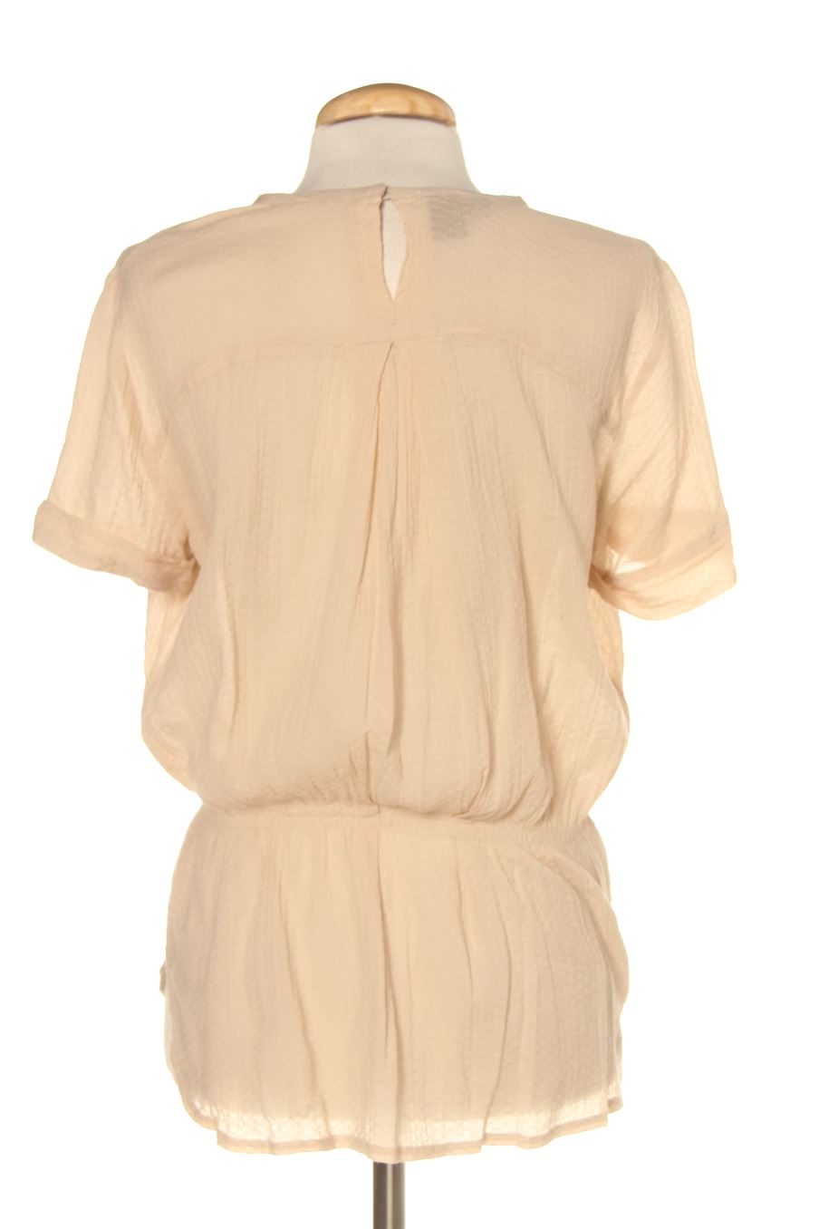 Kurzärmelige Bluse von Mango Größe S, Farbe Beige, für