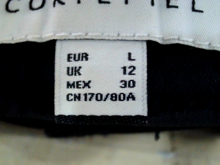 Jupe Cortefiel de la taille L, de couleur noir de denim