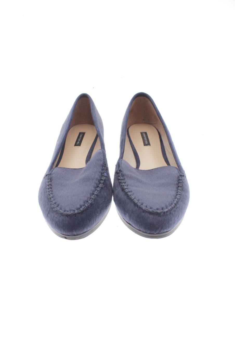 Zapatos planos de Cortefiel de la talla 37, de color azul marino de
