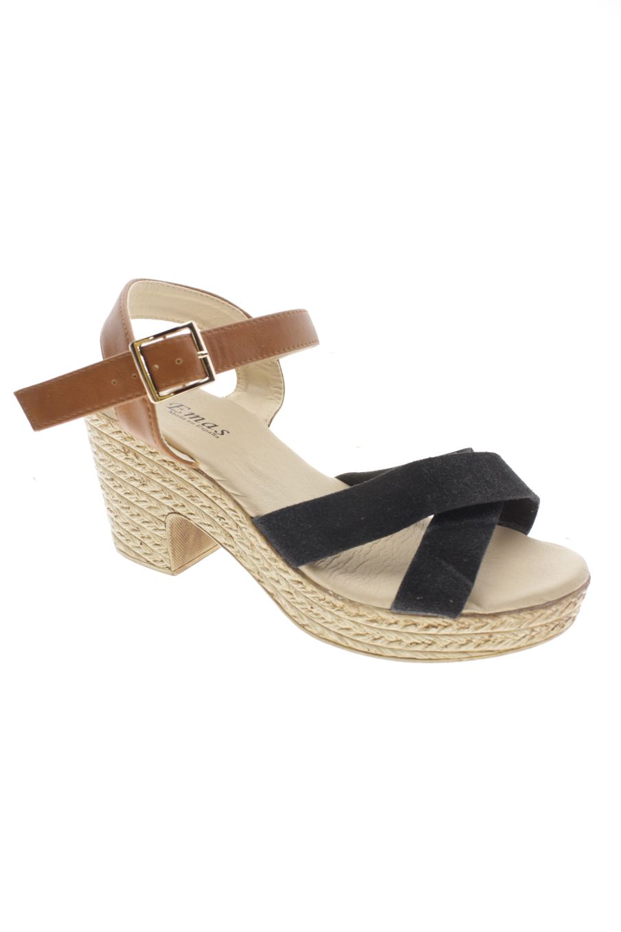 Sandalias tacon de Emas de la talla 39, de color negro de