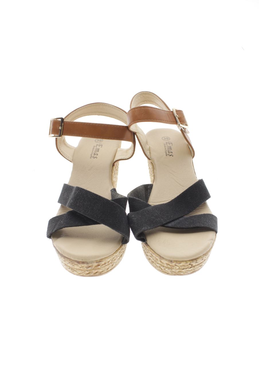 Sandalias tacon de Emas de la talla 39, de color negro de