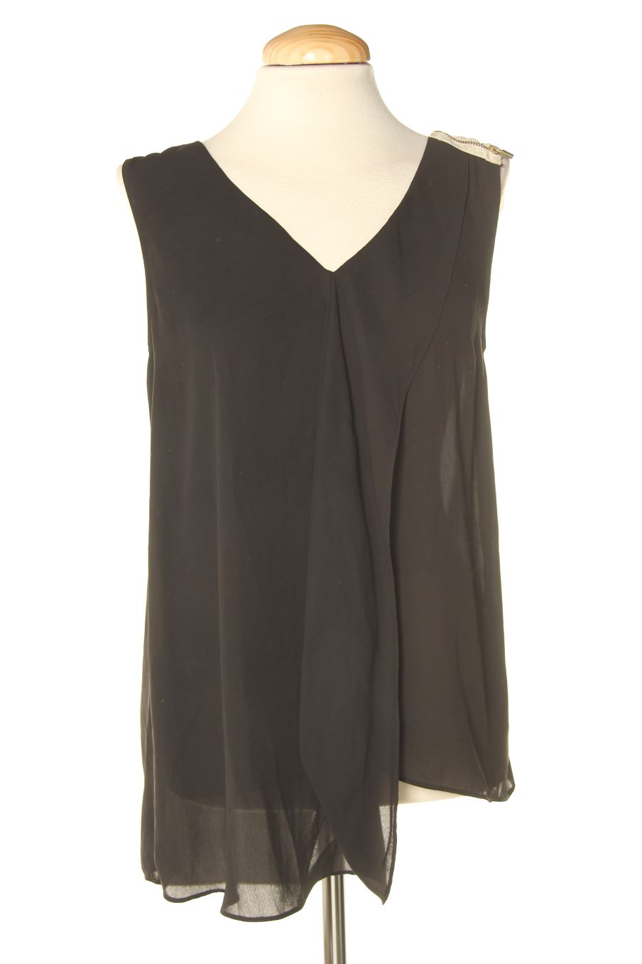 Blouse à manches courtes Promod de la taille L, de couleur noir