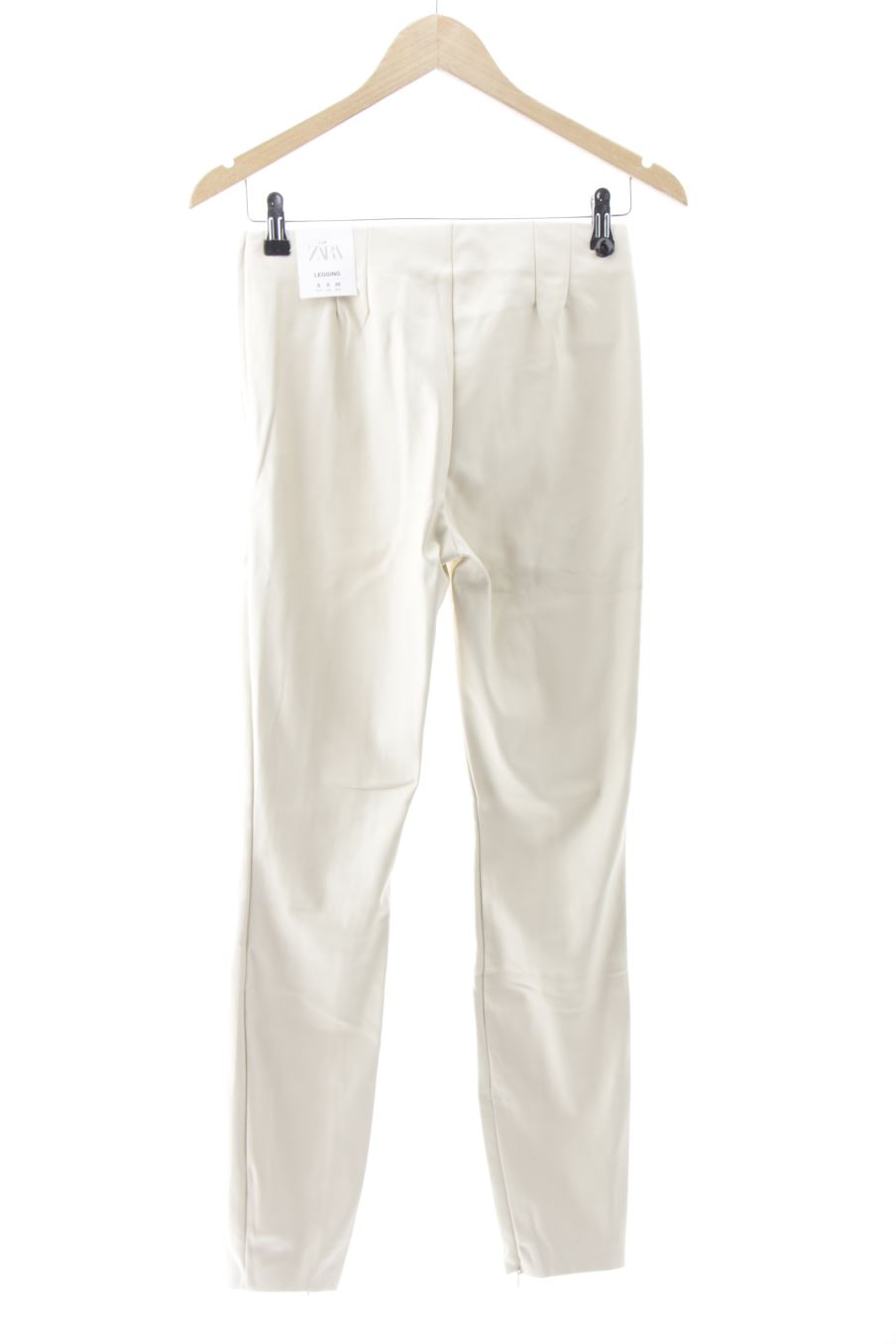 Pantalon Zara de la taille S, de couleur beige de synthétique