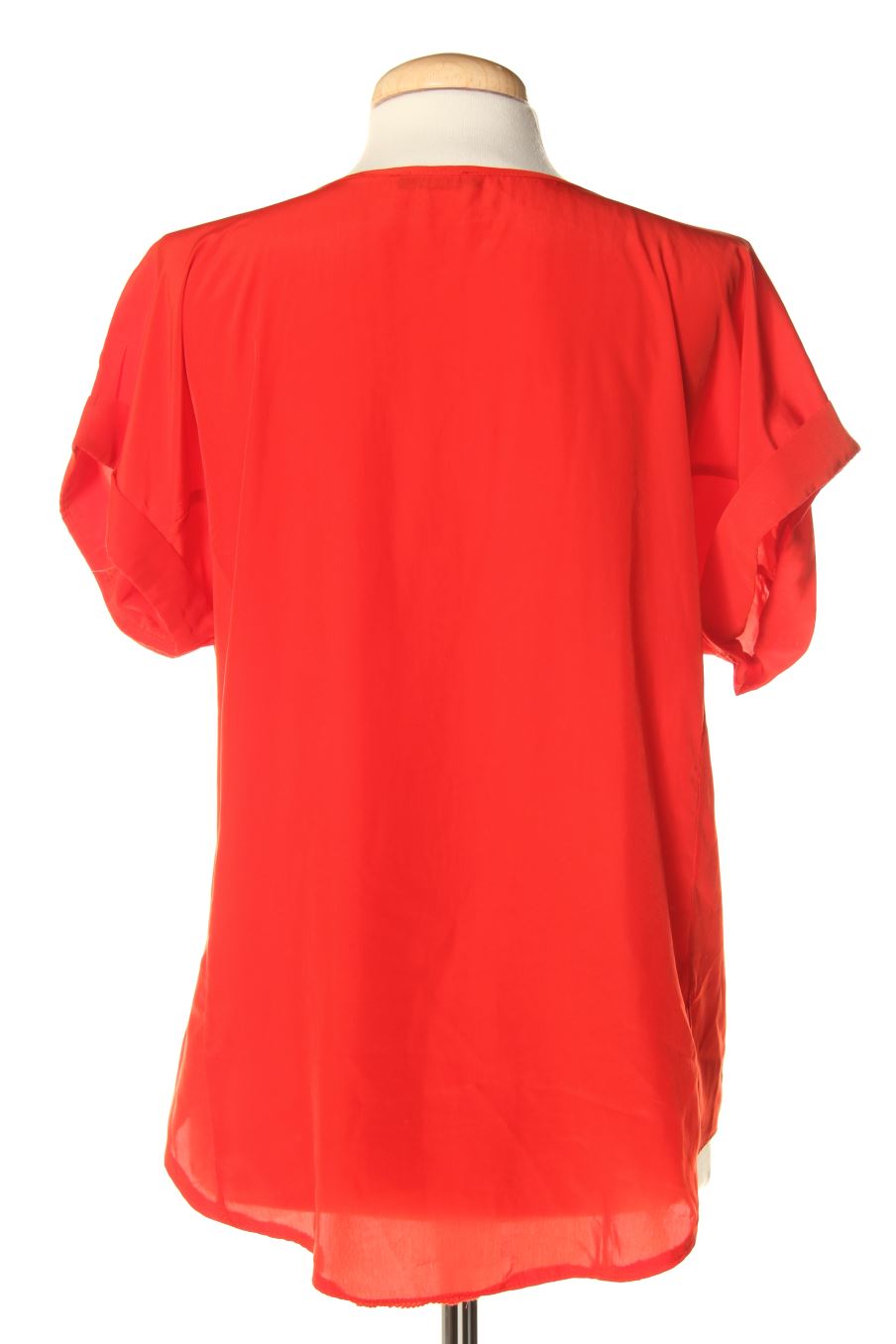Blusa de manga corta de Soléil de la talla Única, de color rojo