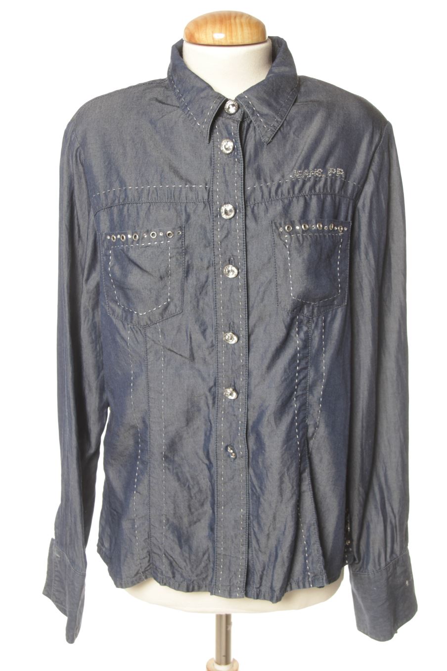 Chemise Punt roma de la taille 44, de couleur bleu de denim