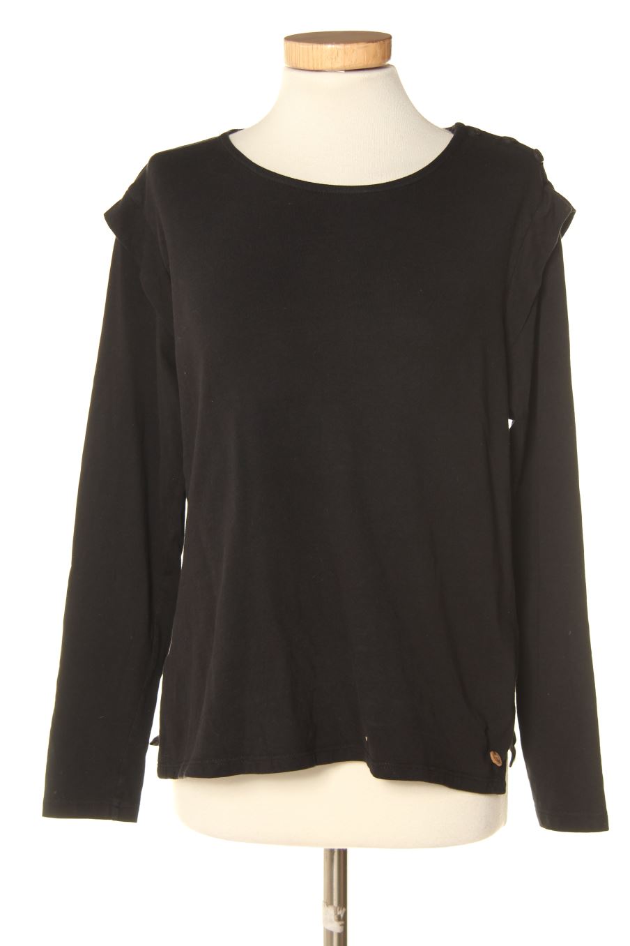 T-shirt à manches longues Yerse de la taille M, de couleur noir