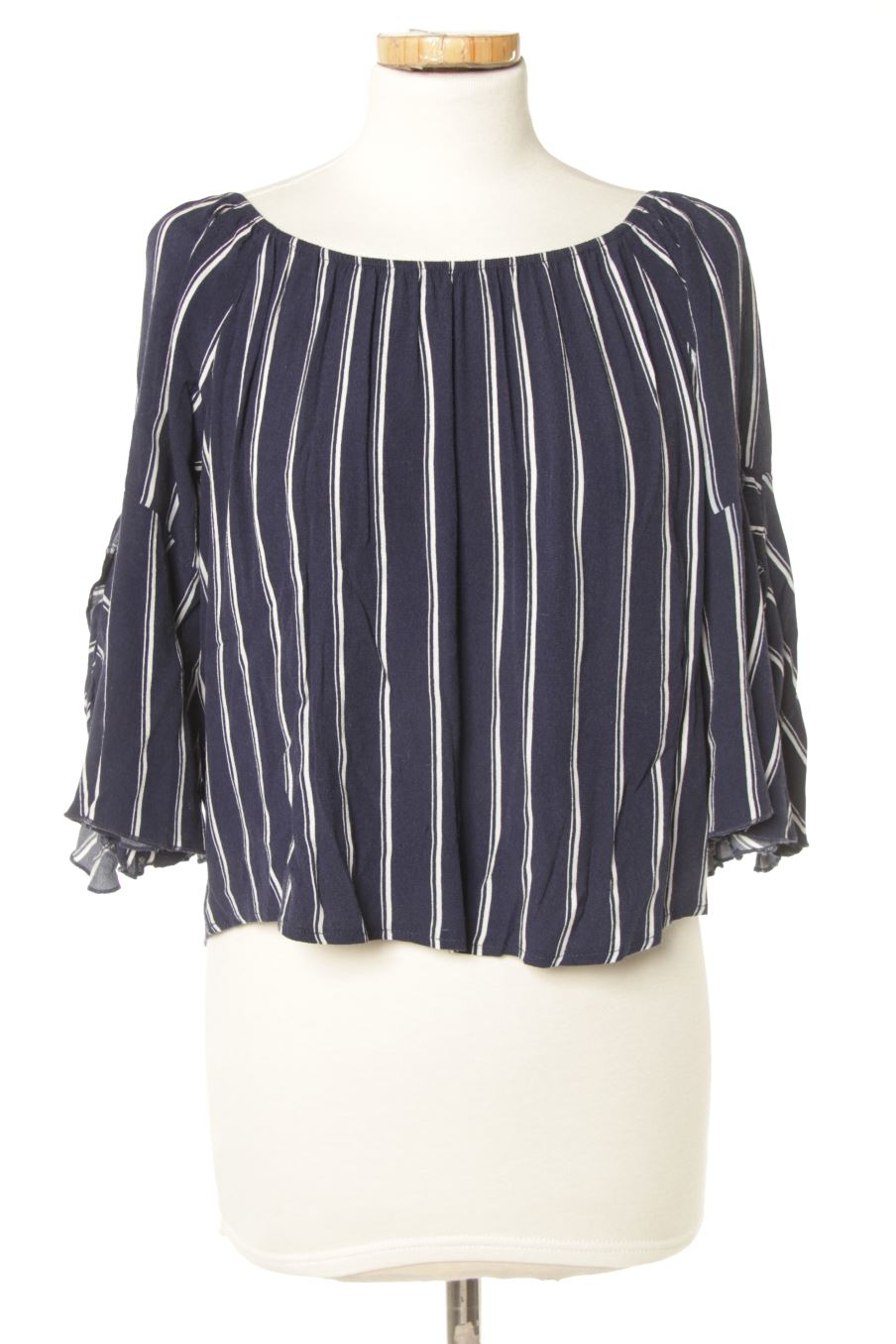 Blouse à manches courtes Brownie de la taille XS, de couleur bleu marine