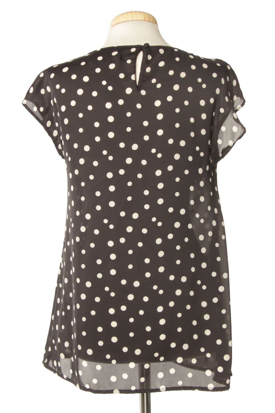 Blouse à manches courtes Tintoretto de la taille 36, de couleur noir