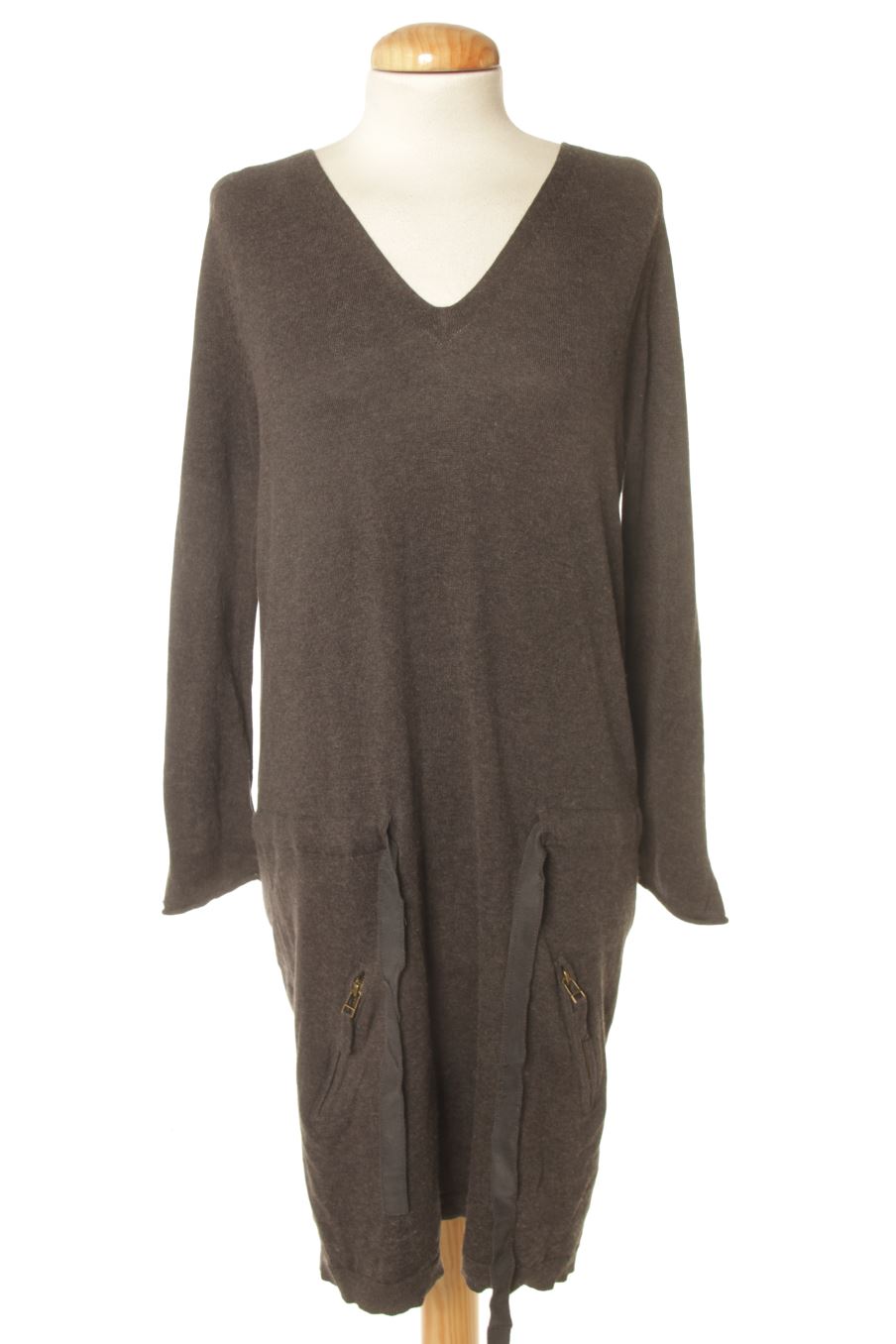 Einfaches Kleid von Massimo Dutti Größe L, Farbe Grau, für