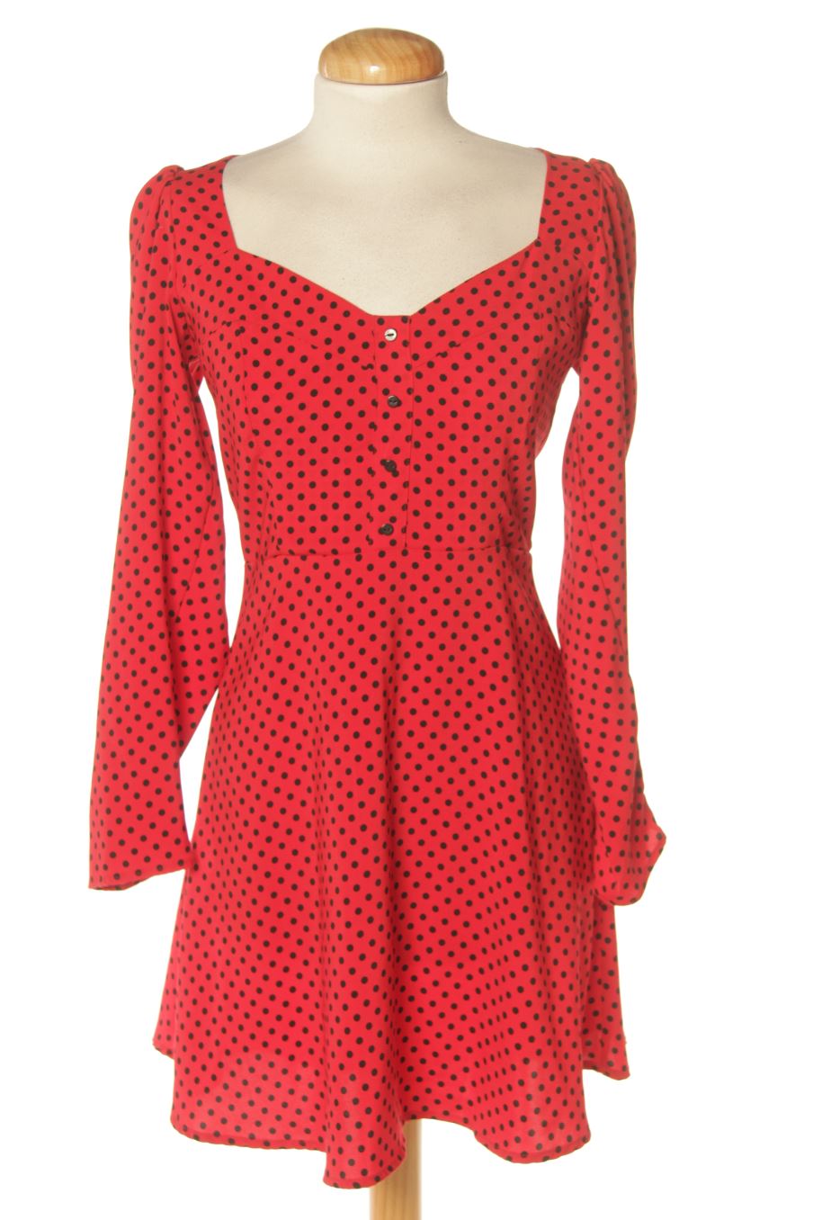 Vestido casual de Zara de la talla M, de color rojo