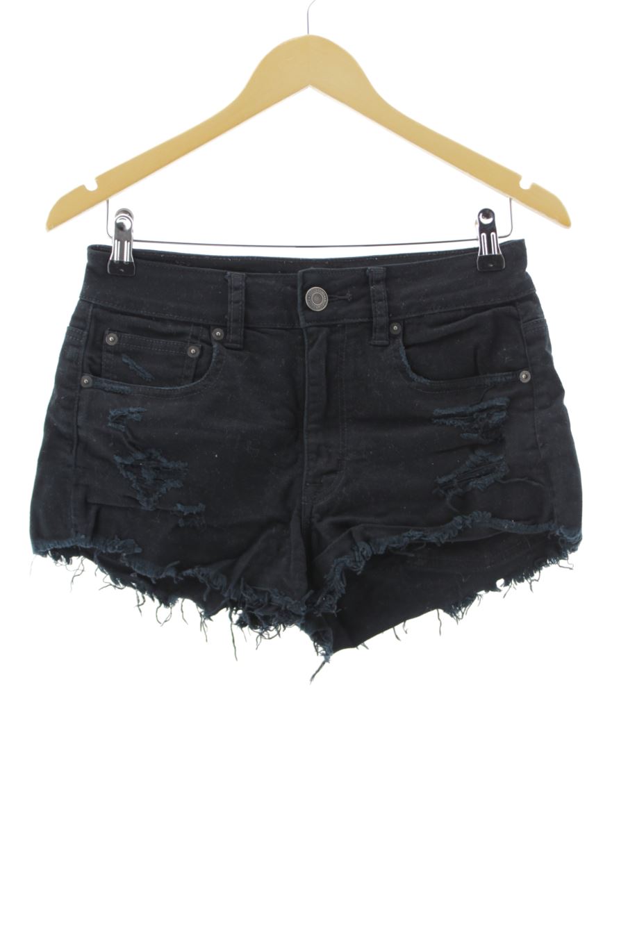 Shorts American Eagle de la taille 38, de couleur noir de denim