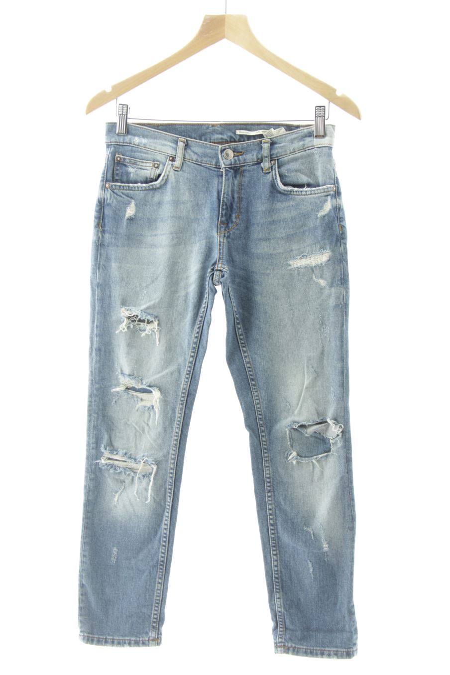Vaquero de Zara de la talla 34, de color azul