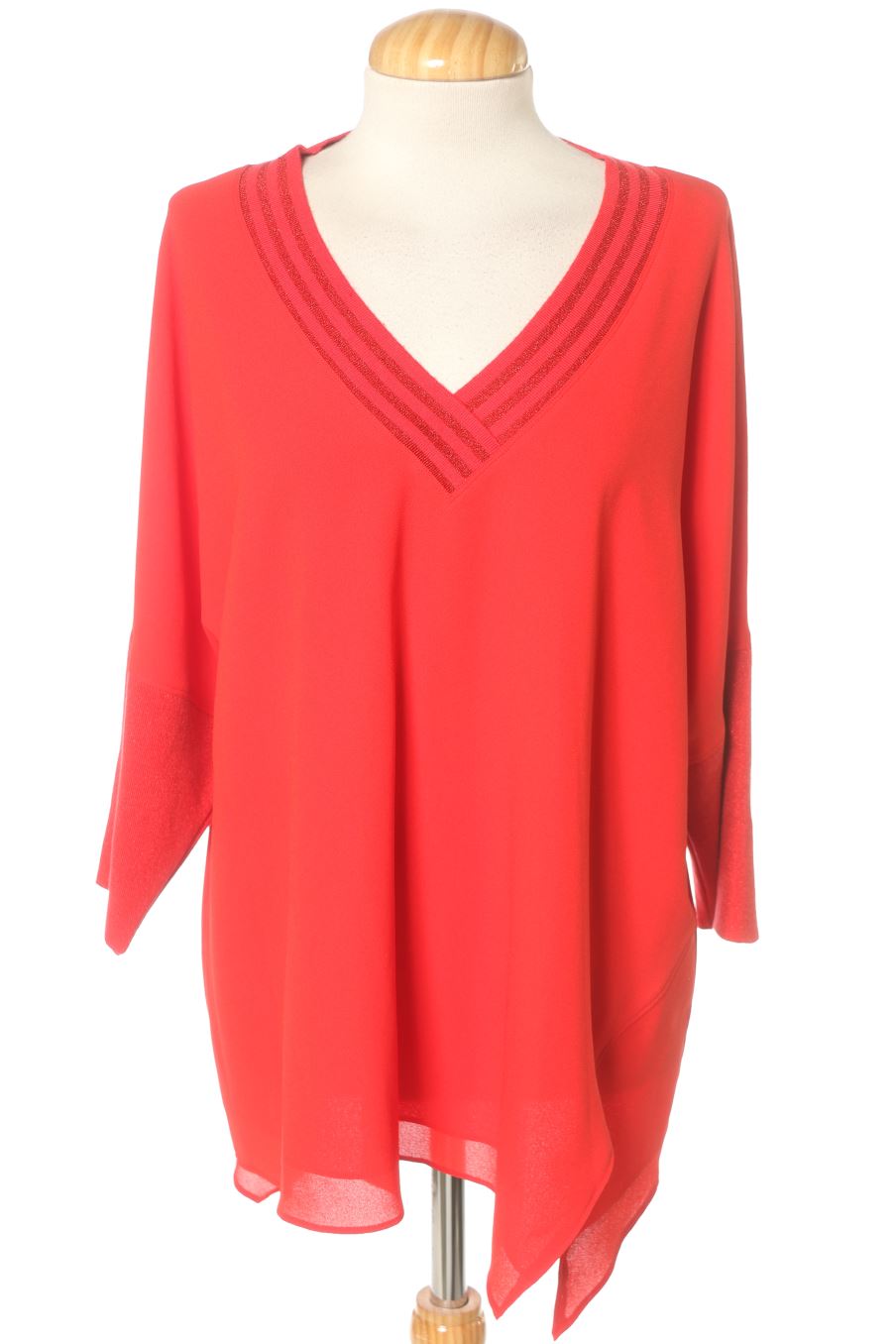 Blouse à manches longues Elogy de la taille M, de couleur rouge