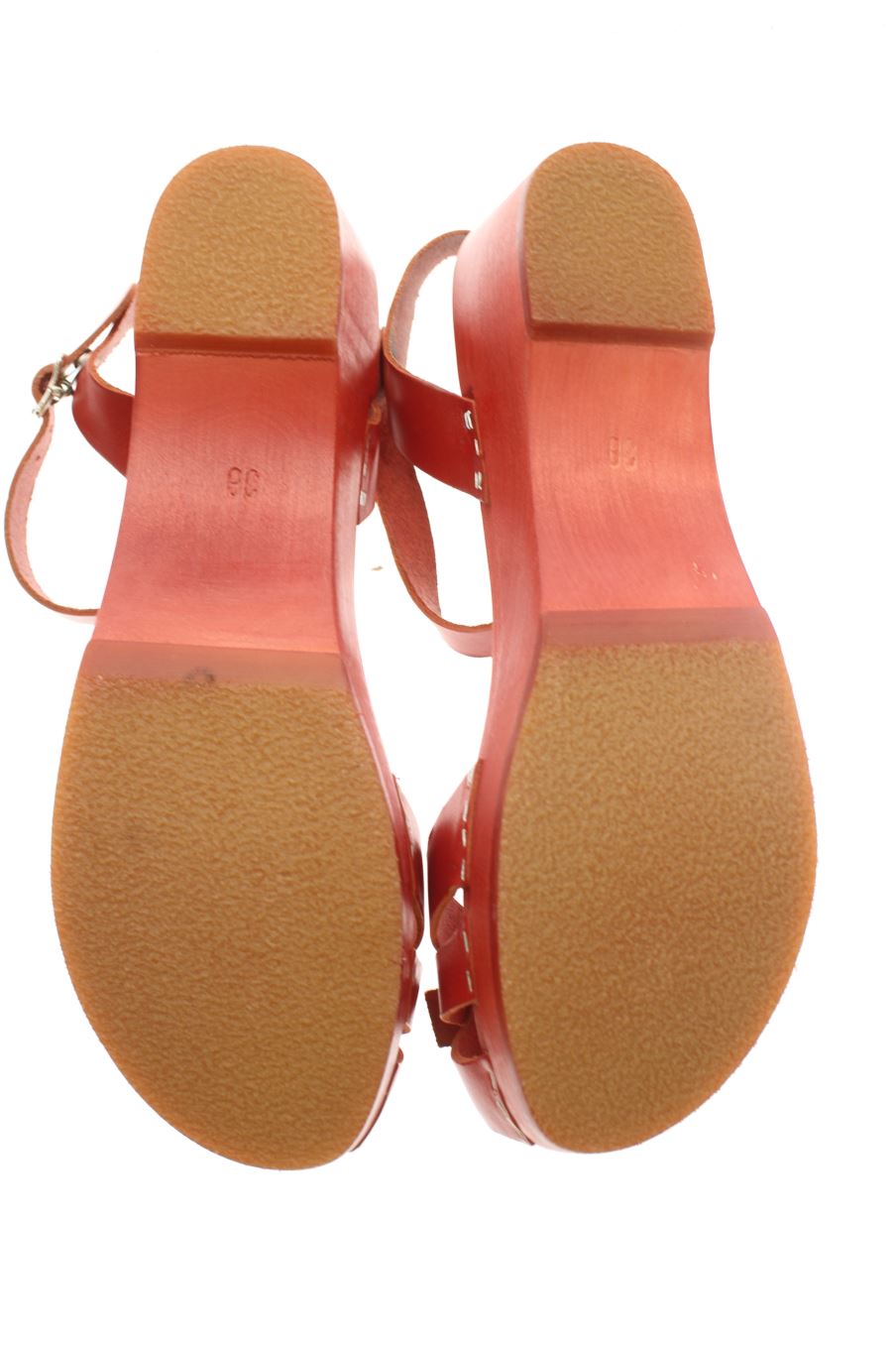 Zapatos planos de Swedish Hasbeens de la talla 38, de color rojo de
