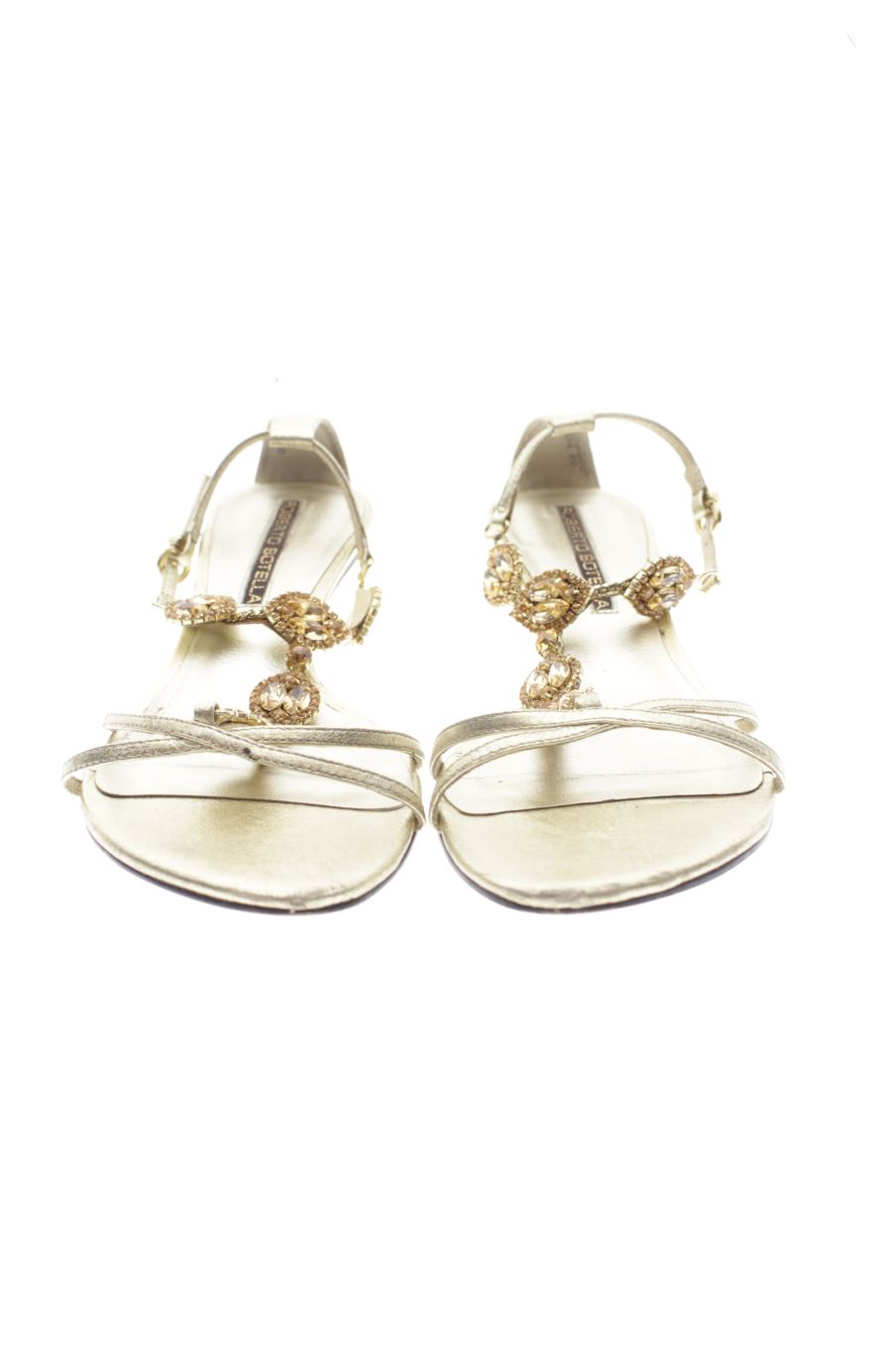 Sandalias tacon de Roberto Botella de la talla 40, de color dorado de