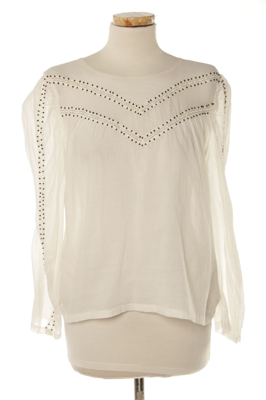 Blouse à manches longues BIMBA Y LOLA de la taille M, de couleur blanc