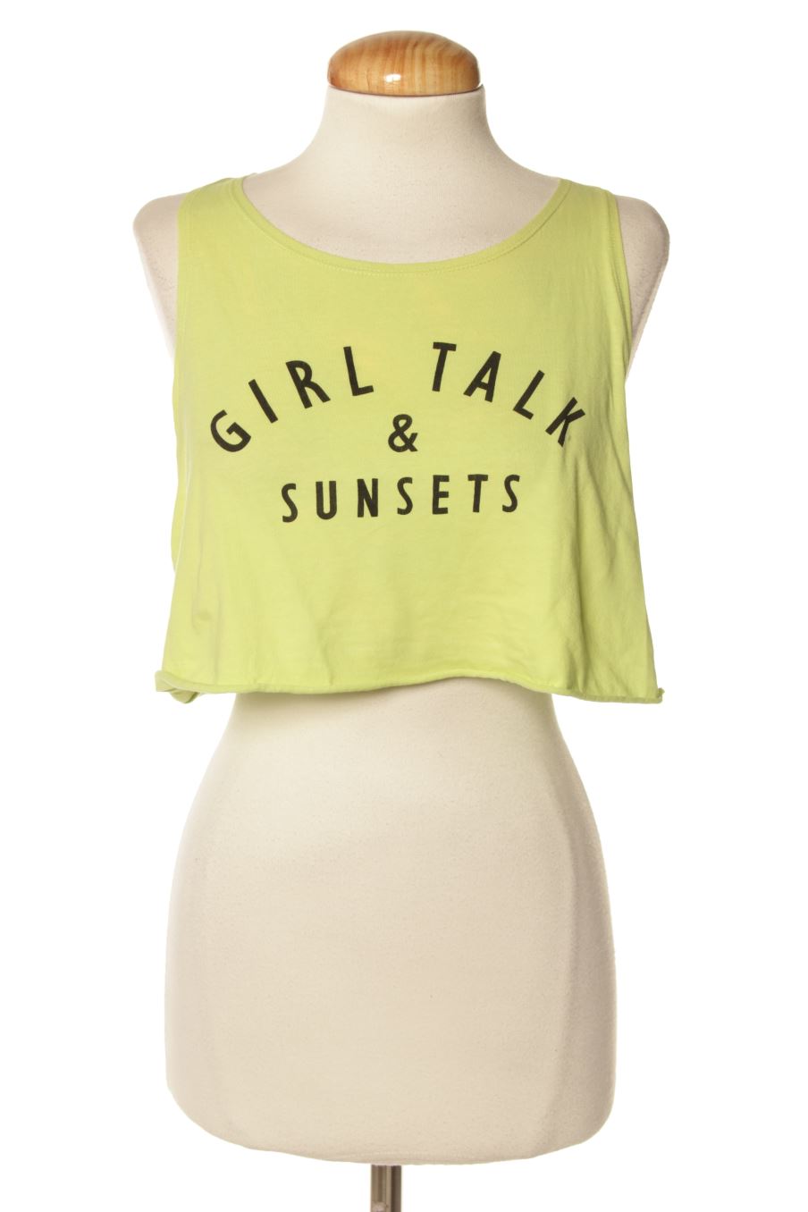 Camiseta sin mangas de Bershka de la talla L, de color verde