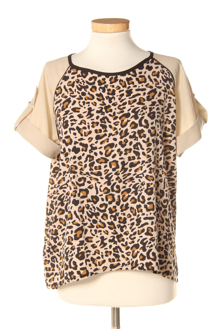 Blouse à manches courtes Stradivarius de la taille S, de couleur animal print