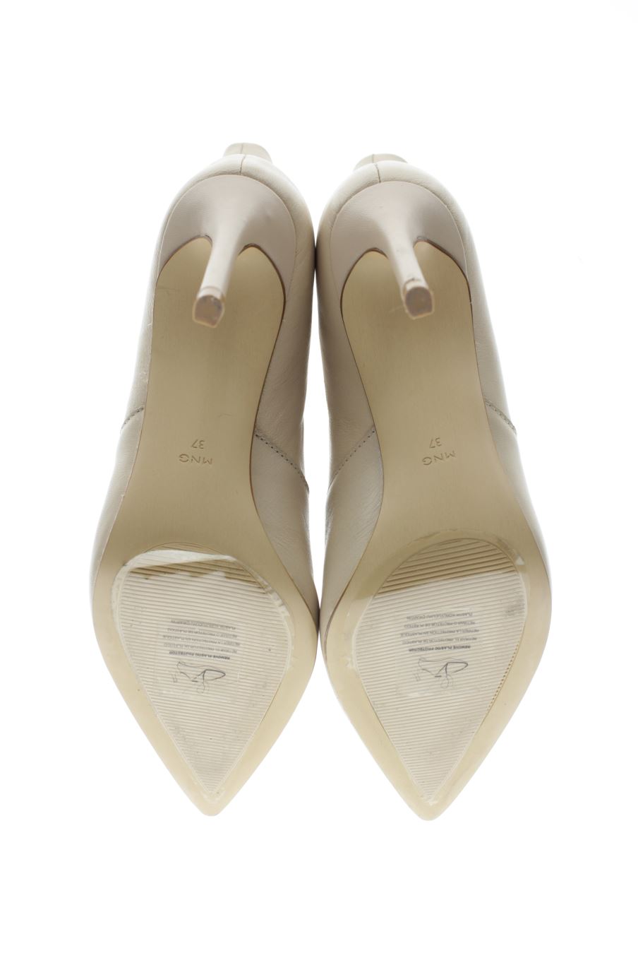 Botines de Mango de la talla 37, de color beige de