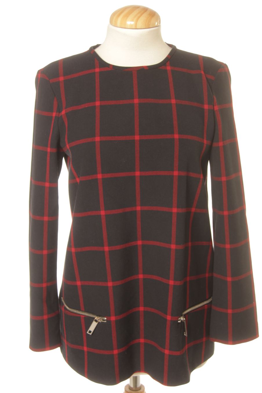Blusa a maniche lunghe de Zara de la talla S, de color quadri