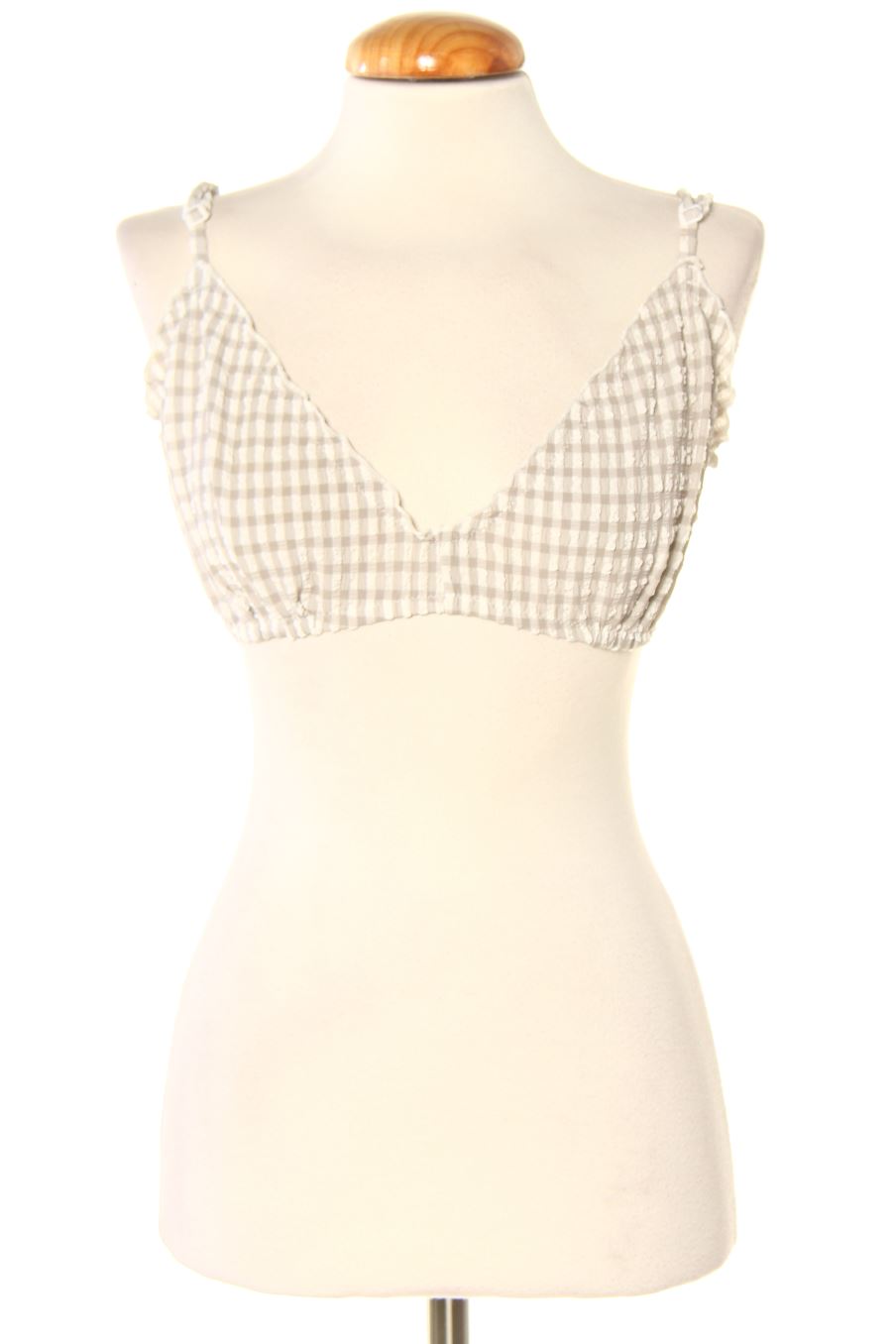 Top de Mango de la talla L, de color cuadros