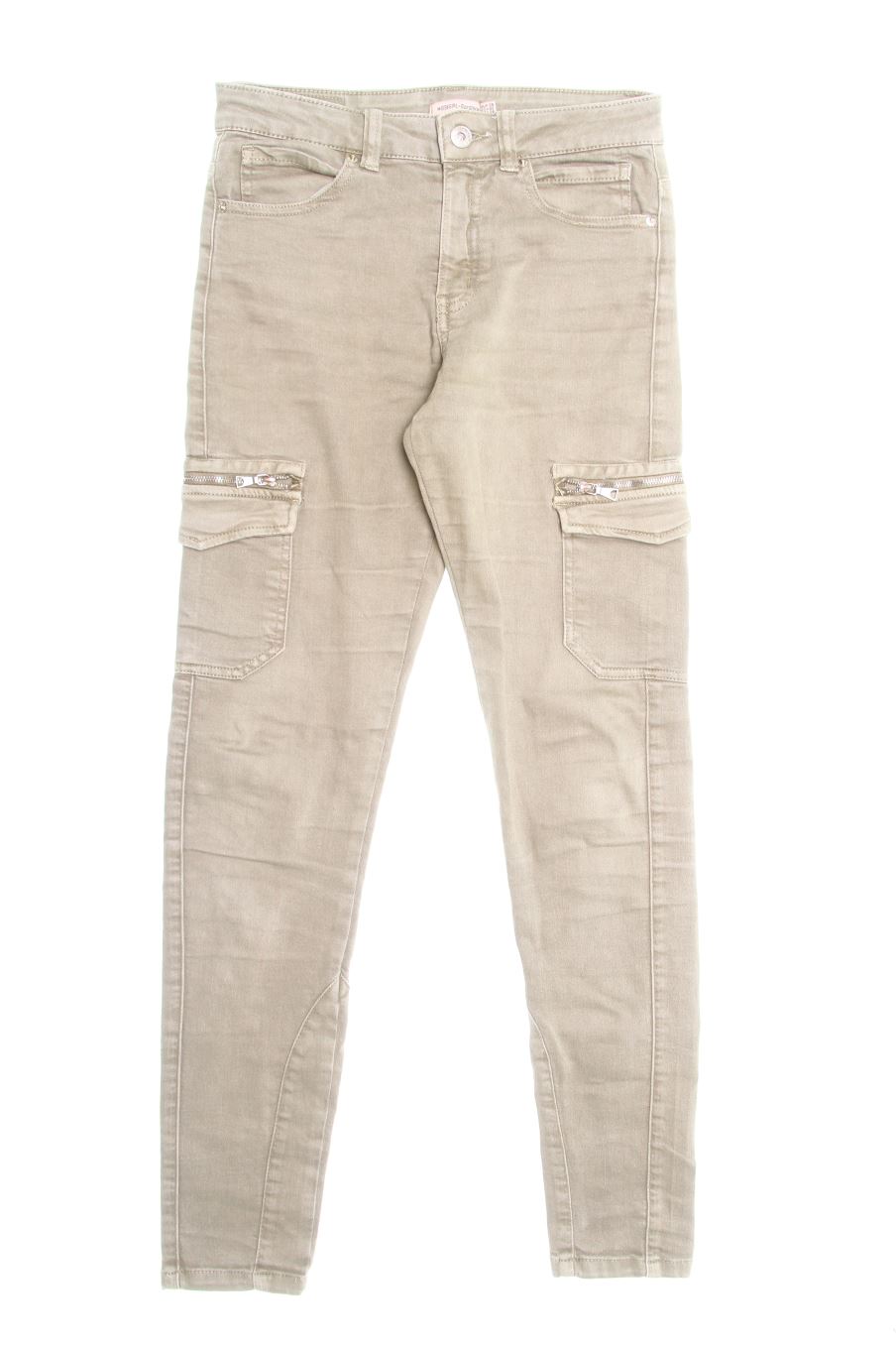 Jeans Bershka de la taille 34, de couleur vert de denim