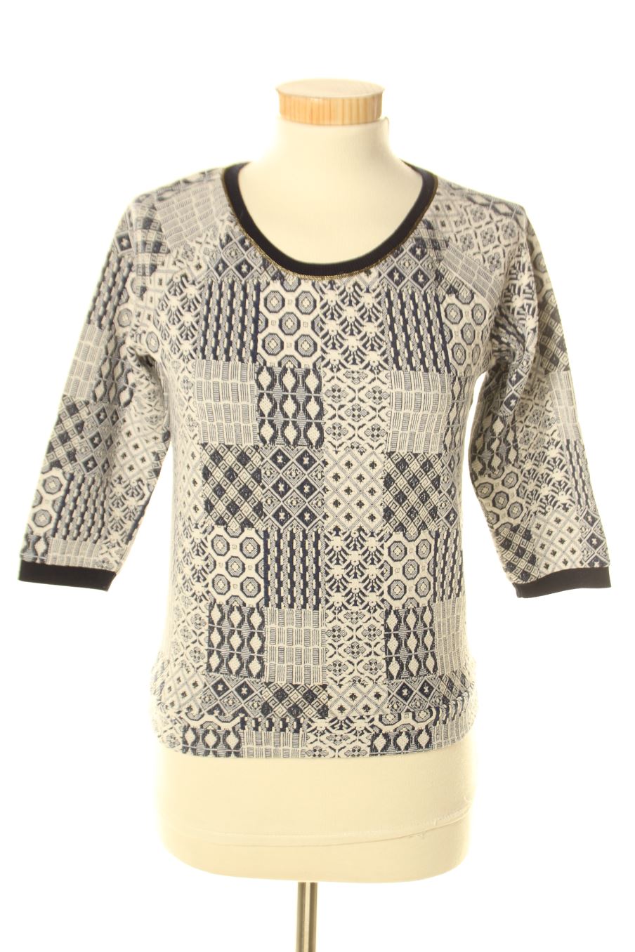 Langärmeliges T-Shirt von Naf Naf Größe XS, Farbe Marineblau, für