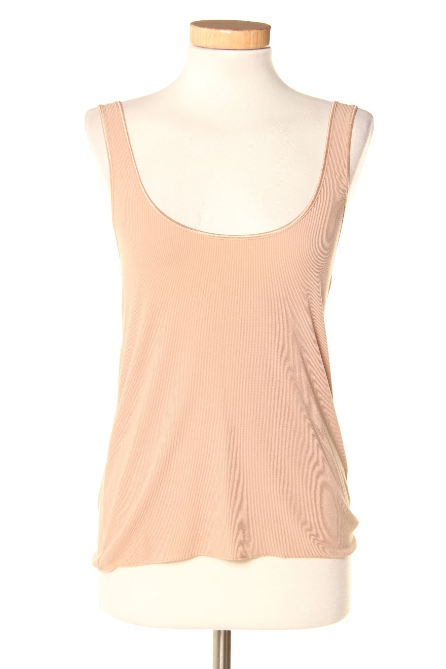 Camiseta sin mangas de Zara de la talla S, de color marrón