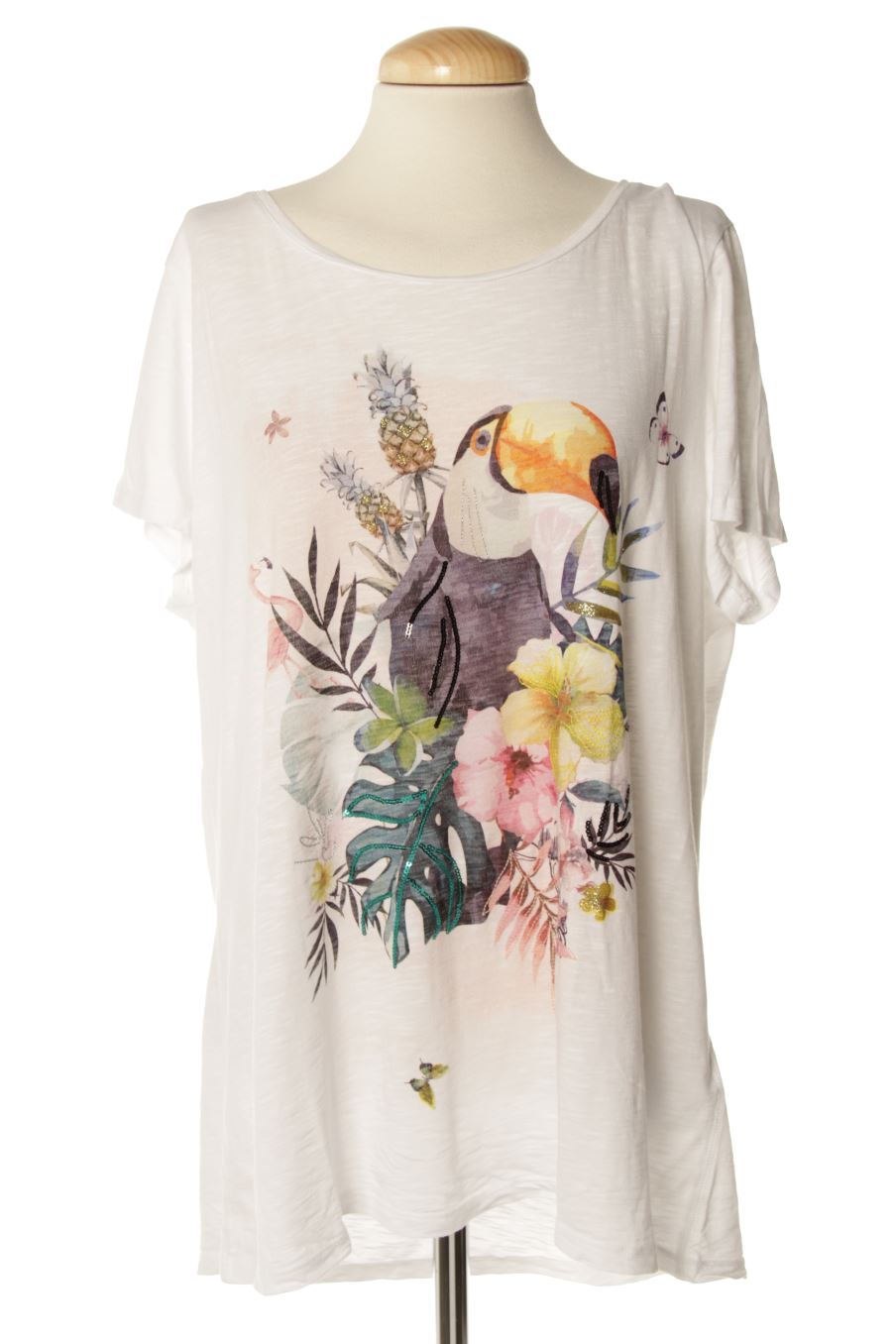 Camiseta de Cecil de la talla XXL, de color blanco