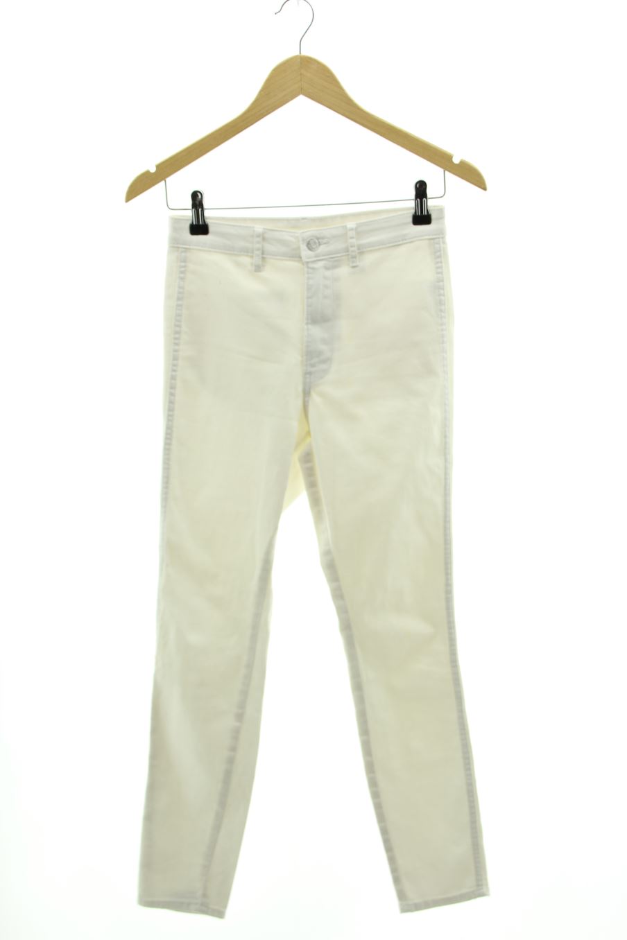 Jeans H&M de la taille 38, de couleur blanc de denim