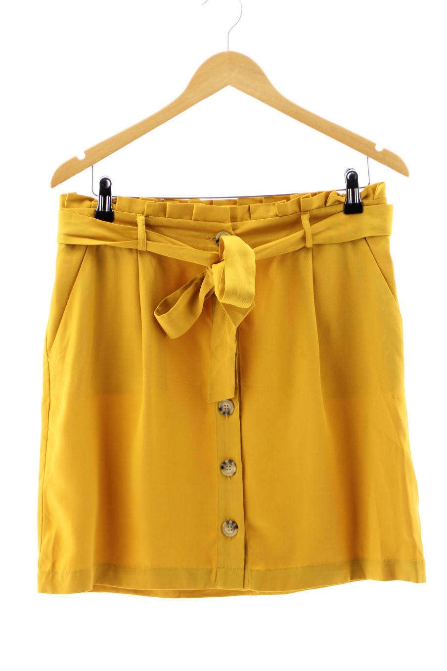 Jupe Naf Naf de la taille 40, de couleur moutarde