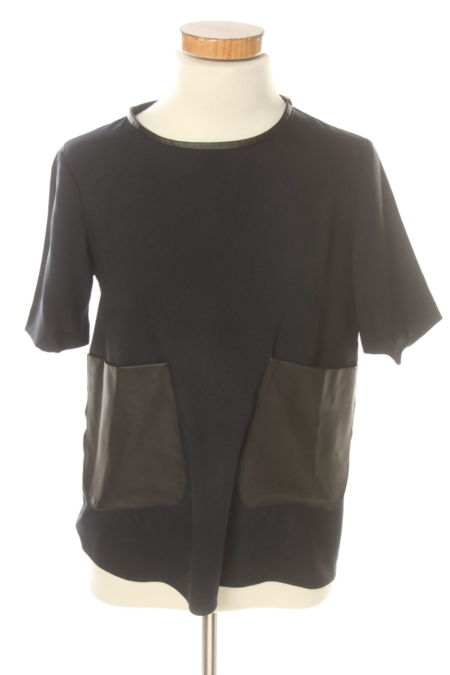Blouse à manches courtes Zara de la taille XS, de couleur bleu marine