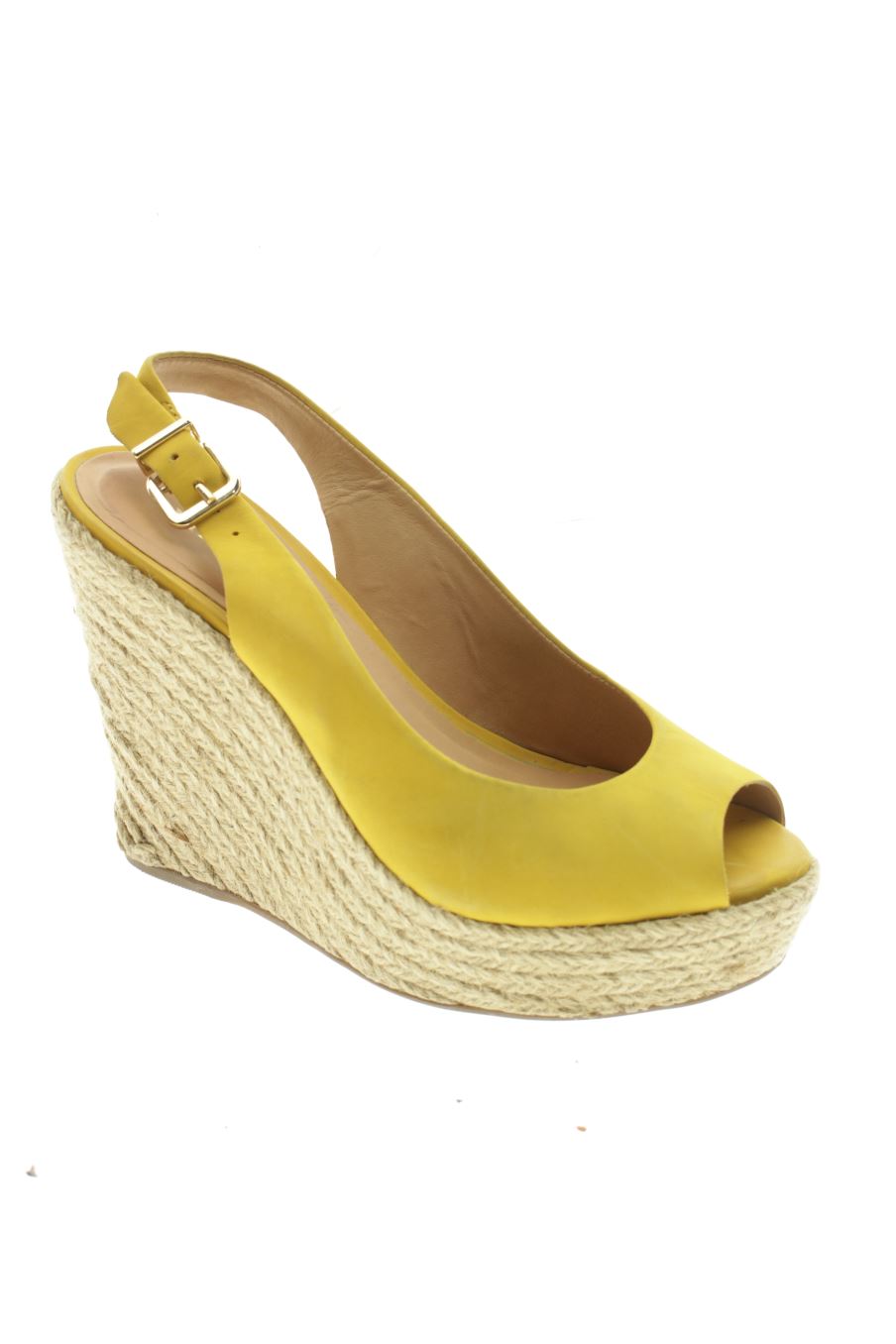 Semelles compensees de Minelli de la taille 39 de couleur jaune de