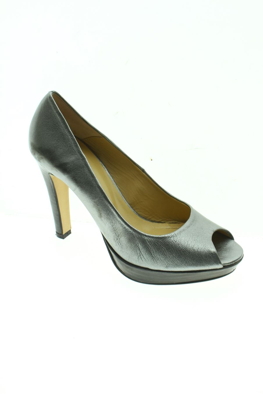 Zapatos de tacon de Lurueña de la talla 37, de color plateado de