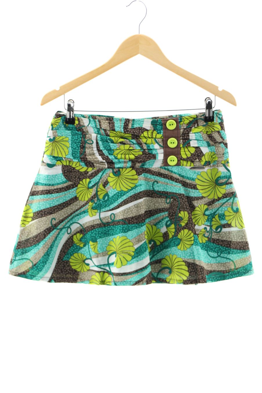 Falda de amarillolimon de la talla S, de color estampado