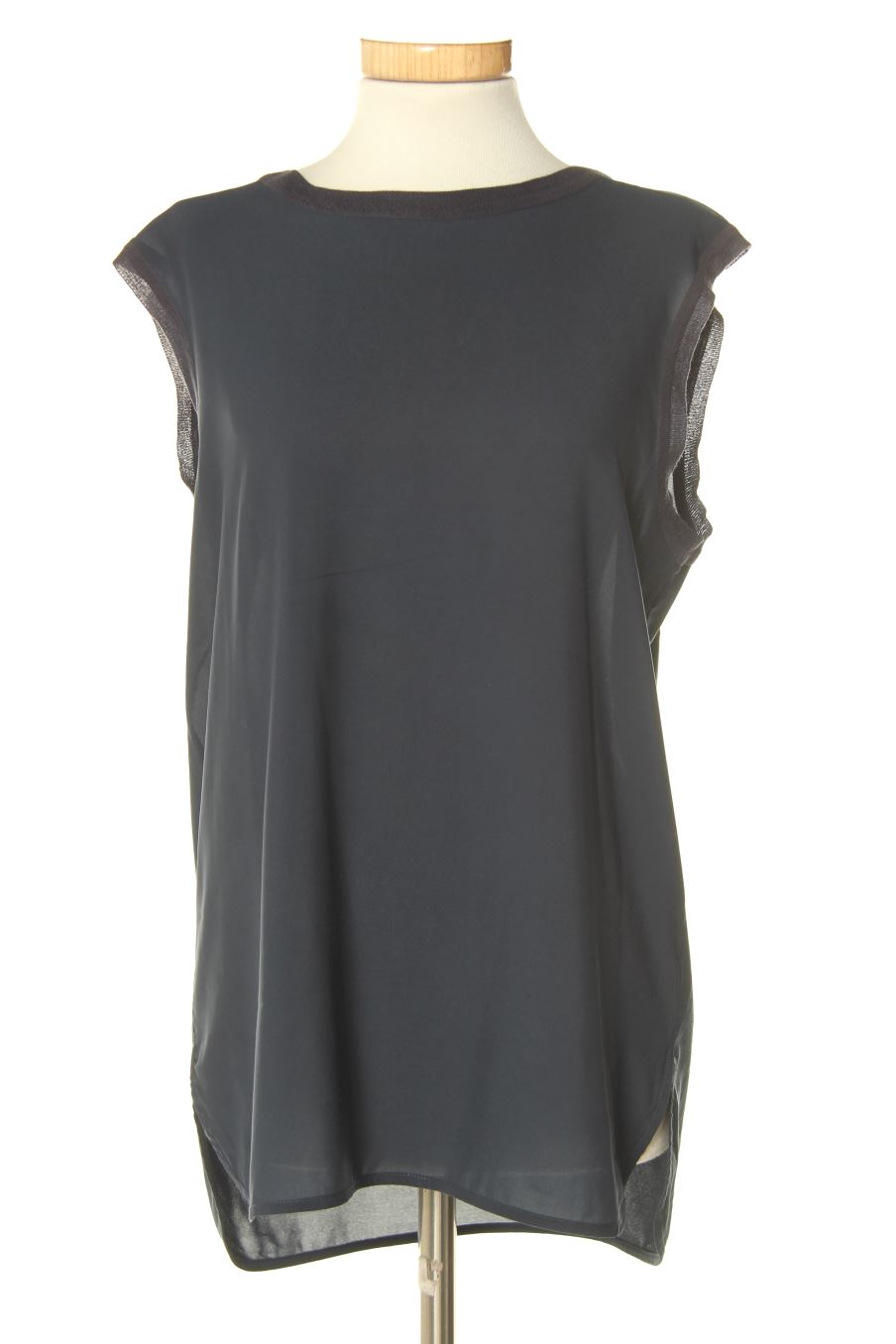 Kurzärmelige Bluse von Samsoe o Samsoe Größe M, Farbe Marineblau, für