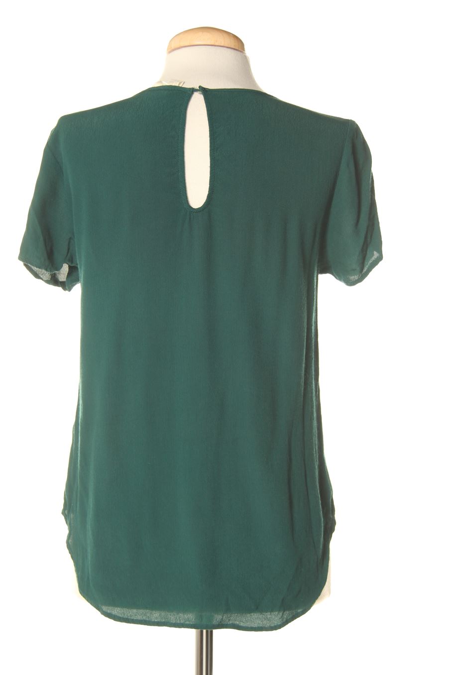 Blouse à manches courtes H&M de la taille 34, de couleur vert