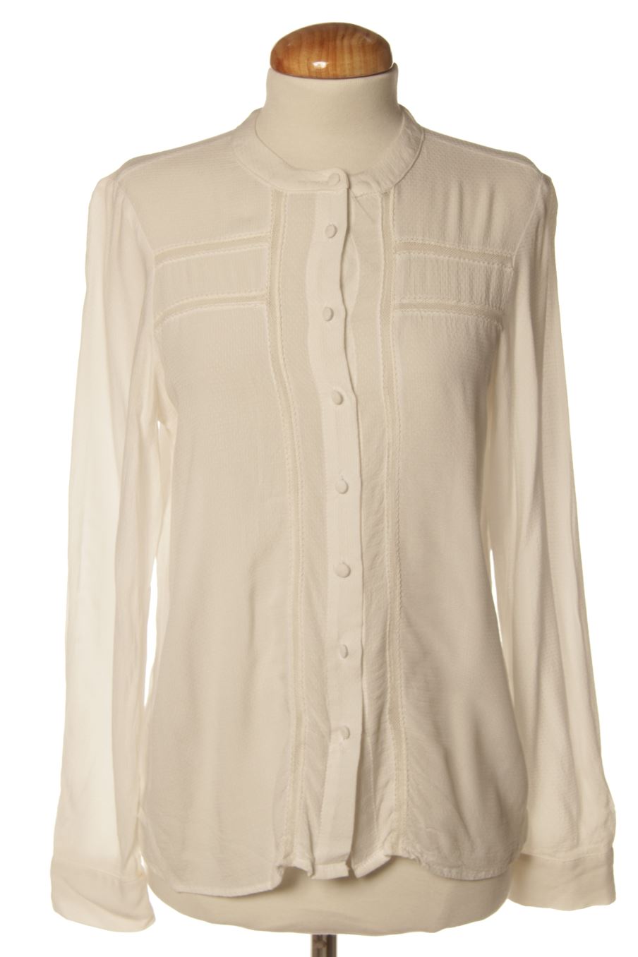 Blouse à manches longues Monoprix de la taille 36, de couleur blanc