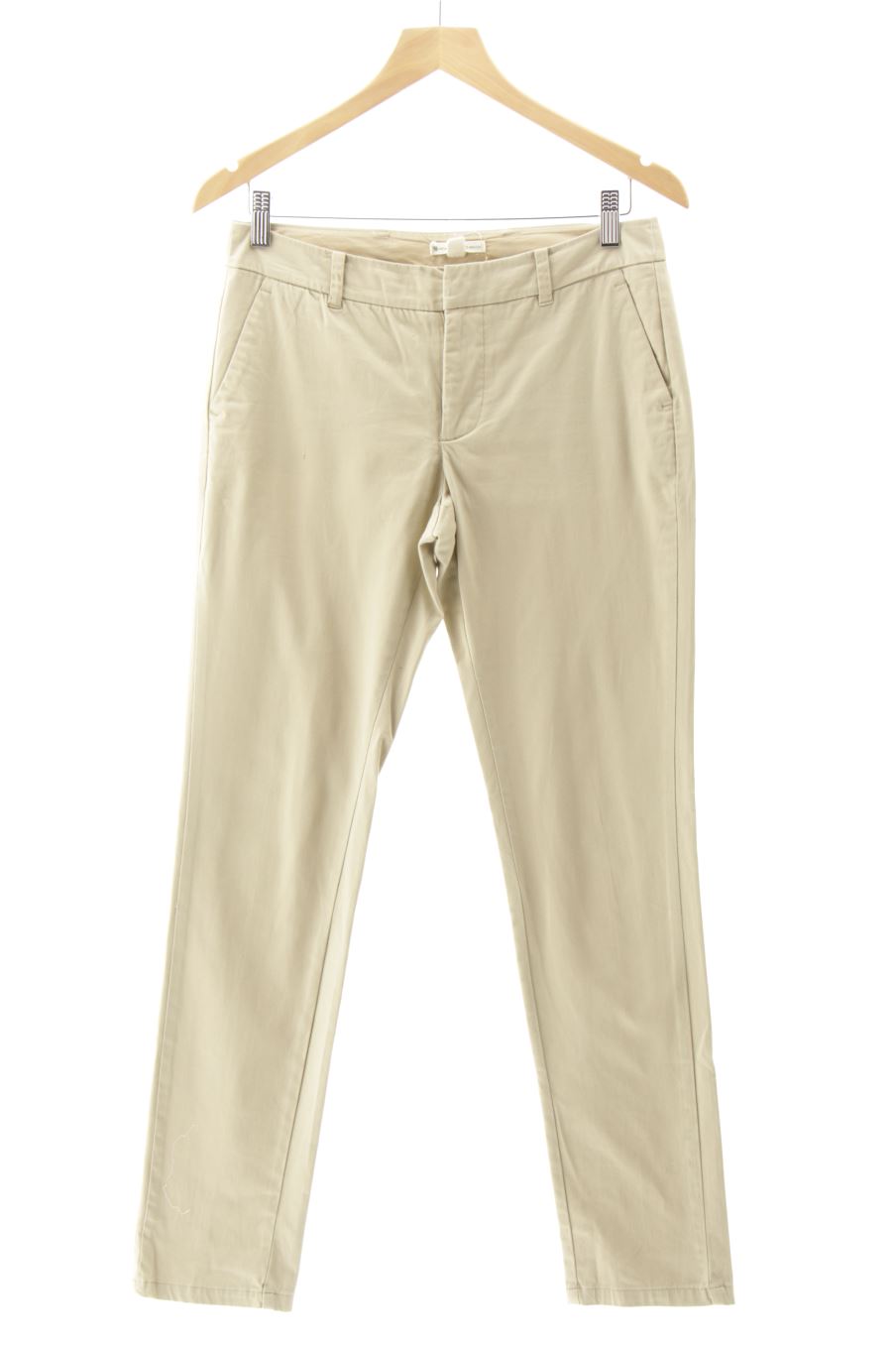 Pantalón de Mango de la talla 38, de color beige