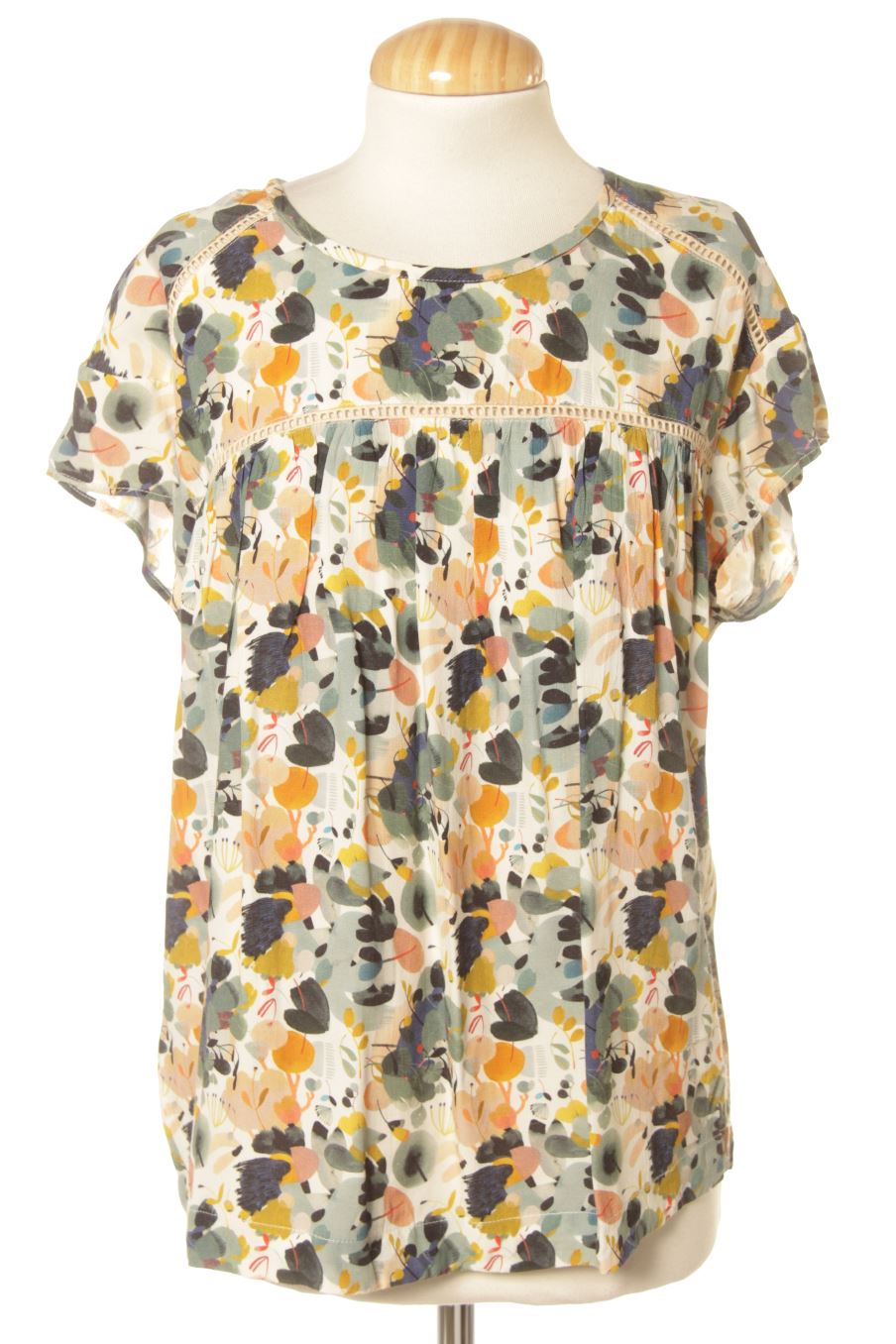 Kurzärmelige Bluse von Indi&Cold Größe S, Farbe Aufdruck, für