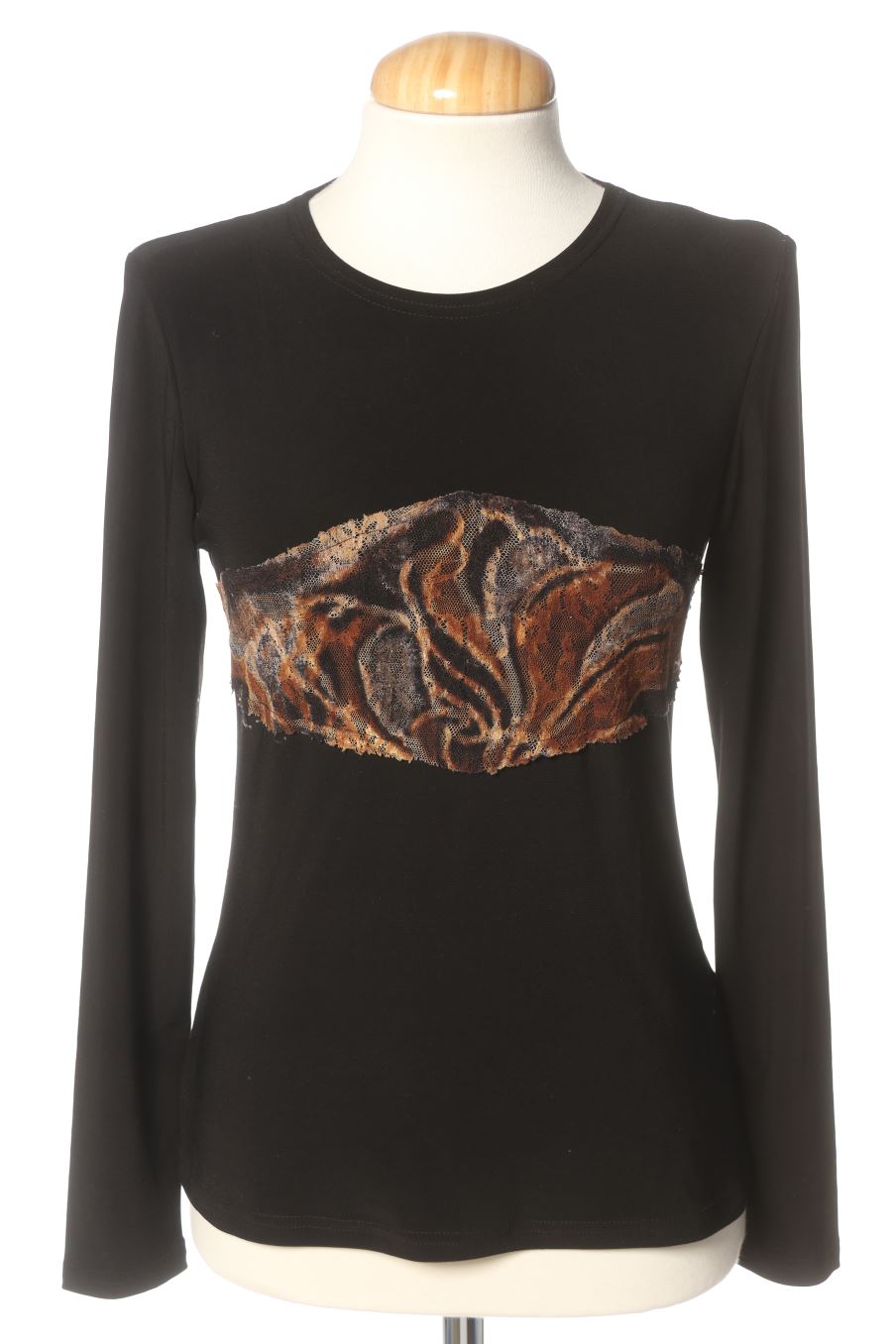 Blusa de manga larga de Marina Riveiro de la talla 38, de color negro