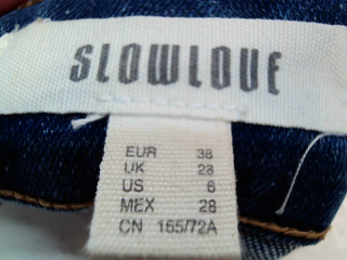 Jeans SLOWLOVE de la taille 38, de couleur bleu de denim