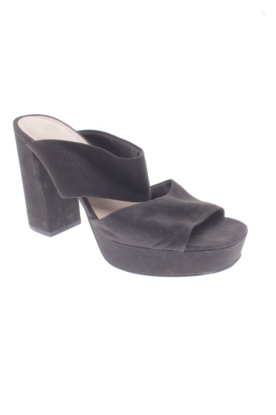 Sandalias tacon de H&M de la talla 38, de color negro de