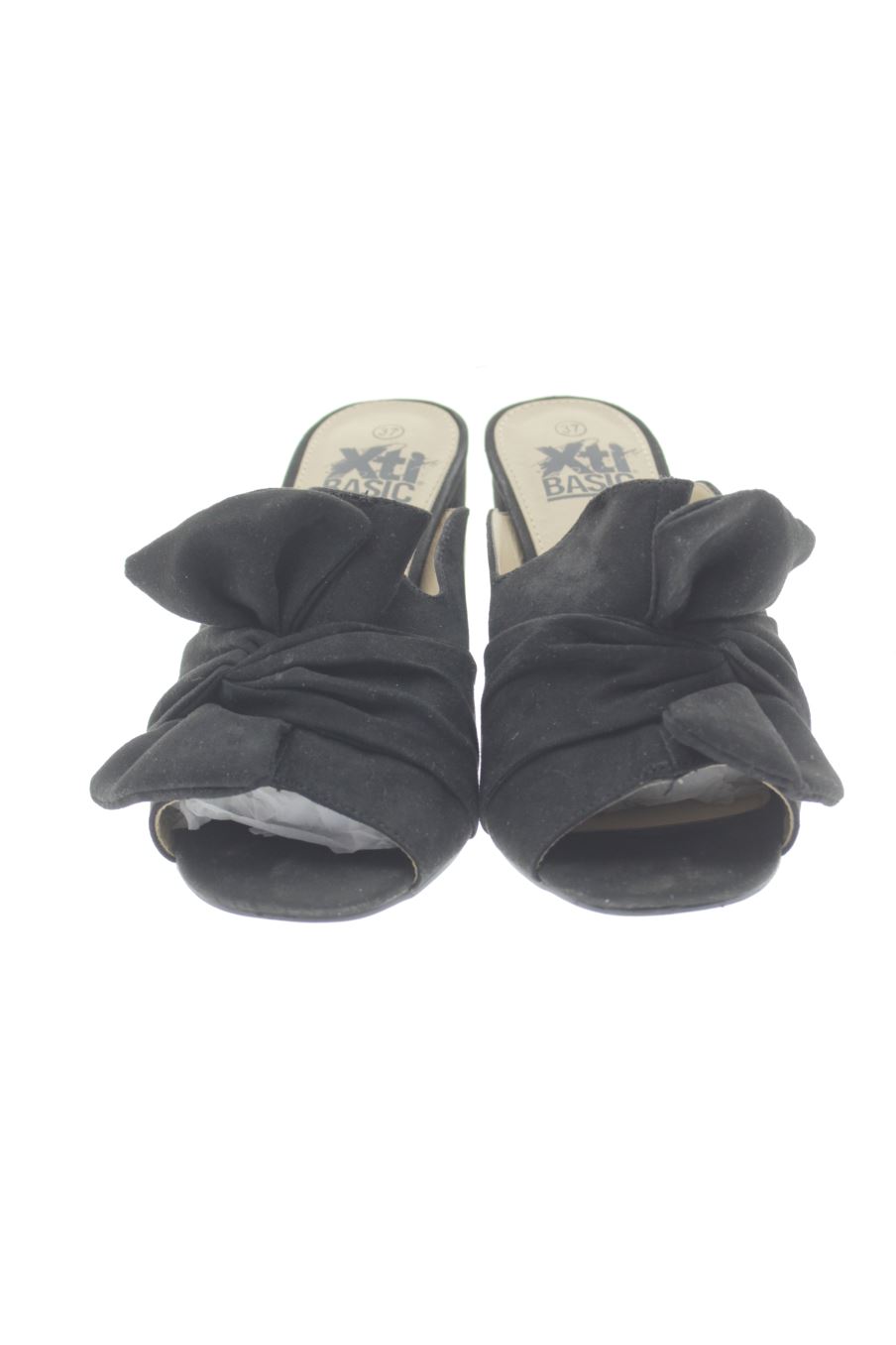 Sandalias tacon de Xti de la talla 37, de color negro de