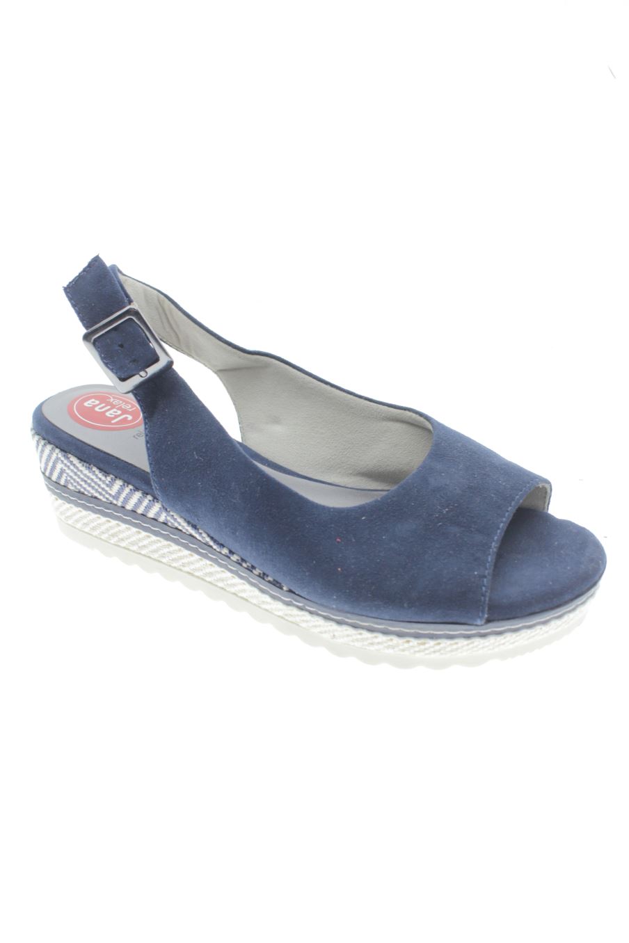 Plataformas de Jana de la talla 40, de color azul marino de