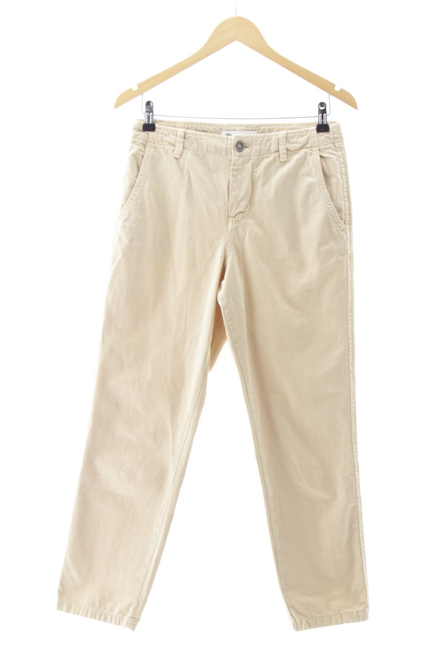 Vaquero de Zara de la talla 34, de color beige de ropa vaquera