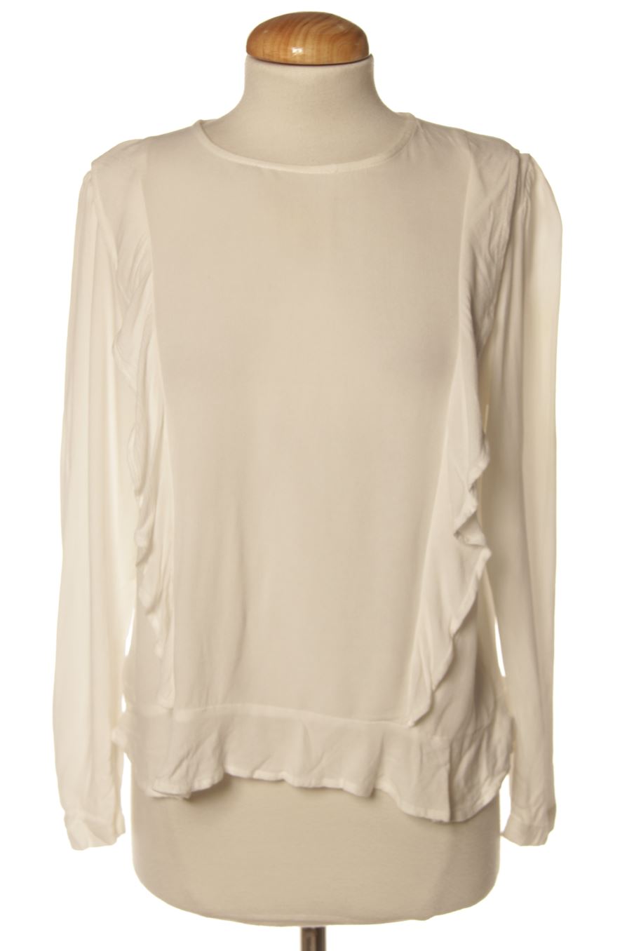 Blouse à manches longues Mango de la taille XS, de couleur blanc