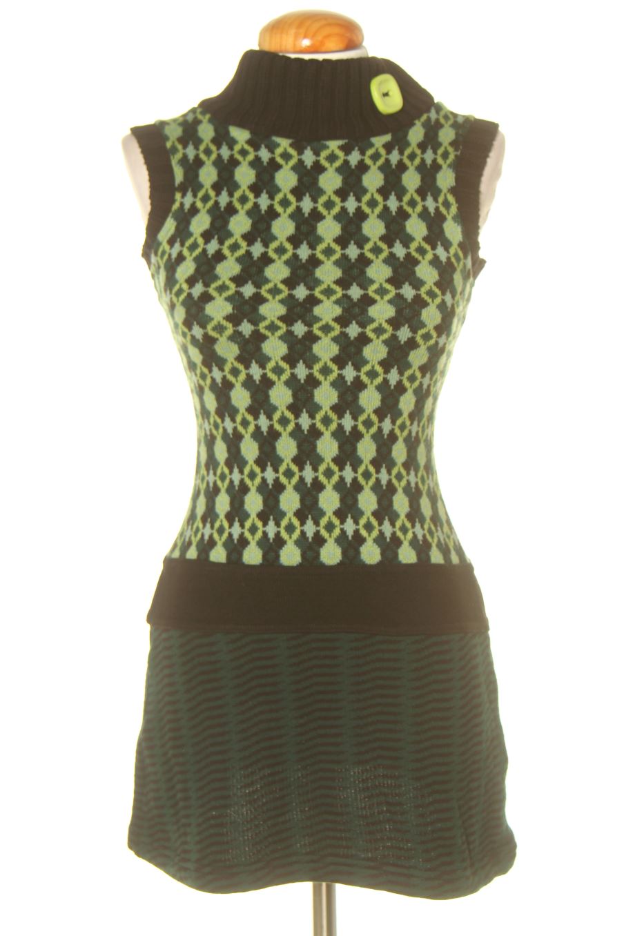 Robe casual amarillolimon de la taille S, de couleur vert